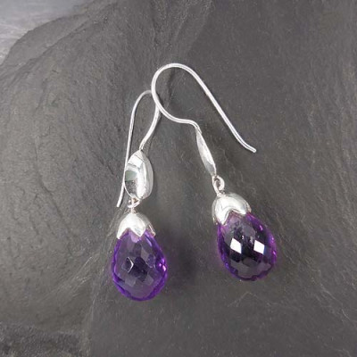 Amethyst - Ohrringe Tropfen